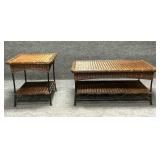 Wicker Coffee Table and End Table