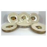 Lenox Gold Rimmed Fruit Plates and Bowl