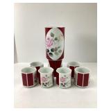 Shibata Toki Porcelain Tea Cups and Vase