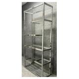 Mid Century Romeo Rega Chrome Glass Etagere
