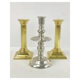 Brass and Pewter Candlesticks