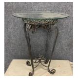 Wrought Iron Glass Top Table