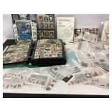 Stamp Book and Hundreds of Stamps