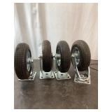 Set of Four Large Casters
