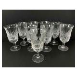Nine Gorham Crystal Water Glasses