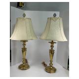 Pair of Brass Lamps