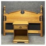 MasterCraft Oak Night Stand and Headboard