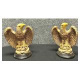 Pair of Resin Statues of Bald Eagles