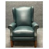 Lazy Z Boy Green Leather Reclining Chair