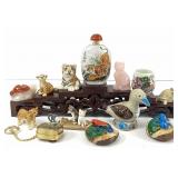 Snuff Bottle and Assorted Trinkets