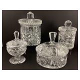 Crystal Biscuit Jars and Candy Dishes