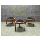 Three Bramin Vintage Teak Stools