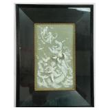 German Jasperware Cherub Plaque