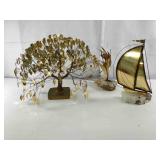 Vintage Dream Tree, Ship And Flower