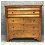 Vintage American Empire Four Drawer Chest