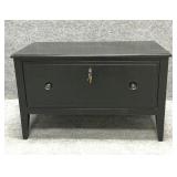 Stanley Furniture Black Wooden File Cabinet