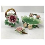 Capodimonte Style Porcelain Flowers