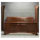 Vintage Louis Philippe Style King Sleigh Bed