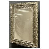 Large Heavy Ornate Silver Frame Mirror