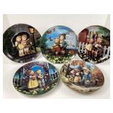Decorative Hummel Plates and Angel Dish