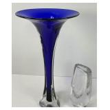 Two Hand Blown Art Glass Vases