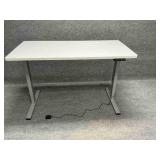 White Top Adjustable Desk