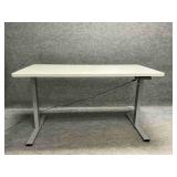 White Top Adjustable Desk