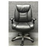 Black Bonded Leather Executive Office Chair