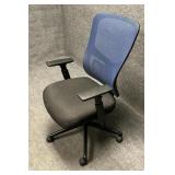 Blue and Black Adjustable Office Chair