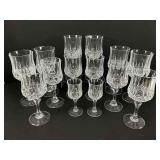Fourteen Assorted Crystal Glasses
