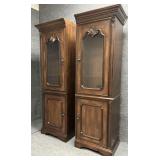 Two Wood Display Cabinets