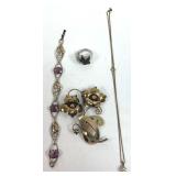 Pearl Necklace Costume Ring Size 8
