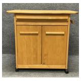 Maple/Natural Wood Kitchen Cart