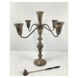 Sterling Silver Candelabra and Candle Snuffer