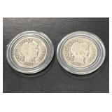 1913 and 1914 Barber Dimes