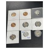 Nine Uncirculated and Proof Coins