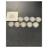 Ten Mercury Dimes