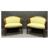 Pair of Vintage Barrel Club Chairs