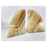 Vintage Mexican Honey Onyx Bookends