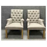 Pair of Restoration Hardware High-Back Chairs