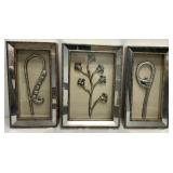 Three Heavy Mirrored Framed Pieces