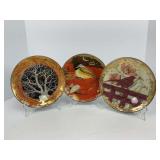 Three 8 Inch Decoupage Plates