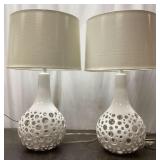 Ceramic Open Work Table Lamps