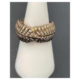 14 KT YG Vermeil Clarte Fyela Moissanite Ring