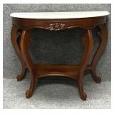Mahogany Demilune Console Table