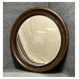 Large Round Bernhardt Furniture Beveled Mirror