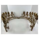 Pair of Gilt Wrought Iron Candle Holders