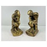 Cast Metal The Thinker Bookends