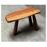 Vintage Hand Crafted Solid Pine Wood Milking Stool