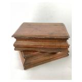 Vintage Wooden Lift Top Jewelry Boxes